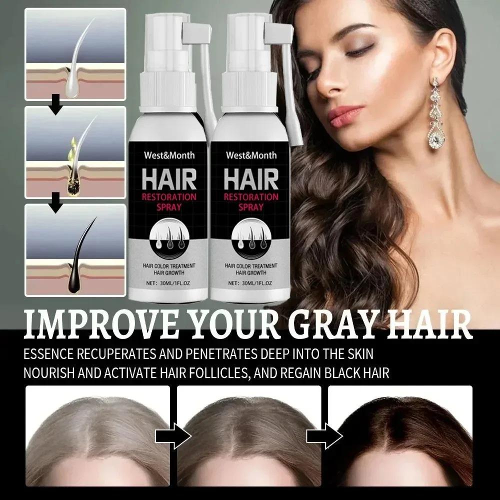 White To Black Gray White Hair Serum Natural Color Repair Nourishessence Anti-gray Care For Men Women *5&JI^