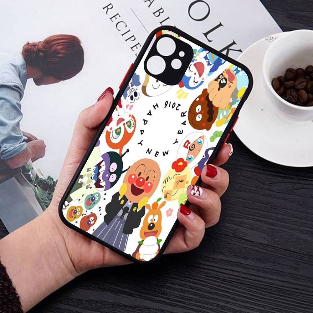 Cartoon Cute Fashion A-anpanmanes Matte Transparent Phone Cover For IPhone Case 16 15 14 13 12 11 Pro Max X XS Max Plus
