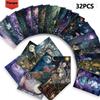 32pcs, Magic Forest Postcards, Gothic Style, Birthday/Anniversary Gifts, Collectible, Giftable, and Mailable.