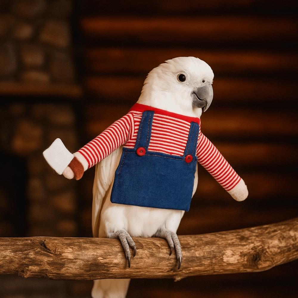 Breathable Birds Cosplay Outfit Stripe Pet Dressing Up  Photography Prop