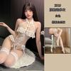Sexy milk leakage cheongsam one-piece neck sex underwear three-point royal sister uniform sexy temptation off