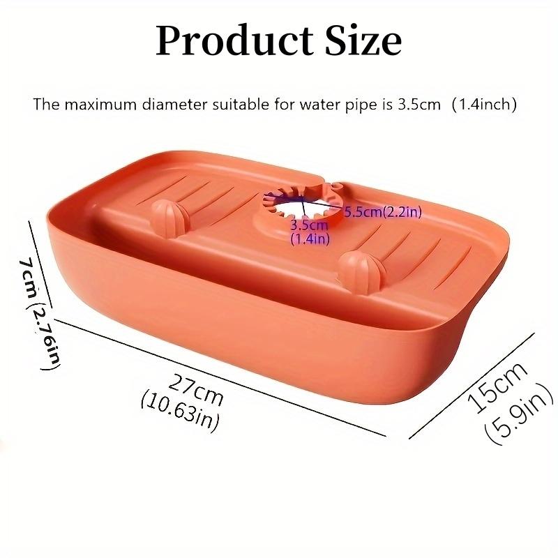 Household Sink Drain Rack Faucet Splash Proof TPE Drain Rack Water Collecting Pad Sponge Rag Steel Wool Gadget Storage Box