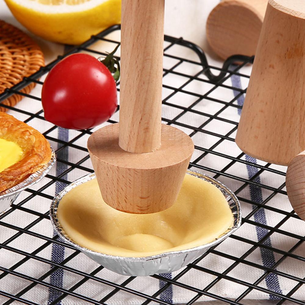 Mold Baking Supplies Pastry Pusher Pastry Pusher Cake Tools Egg Tart Tamper Wooden Egg Tart Mould