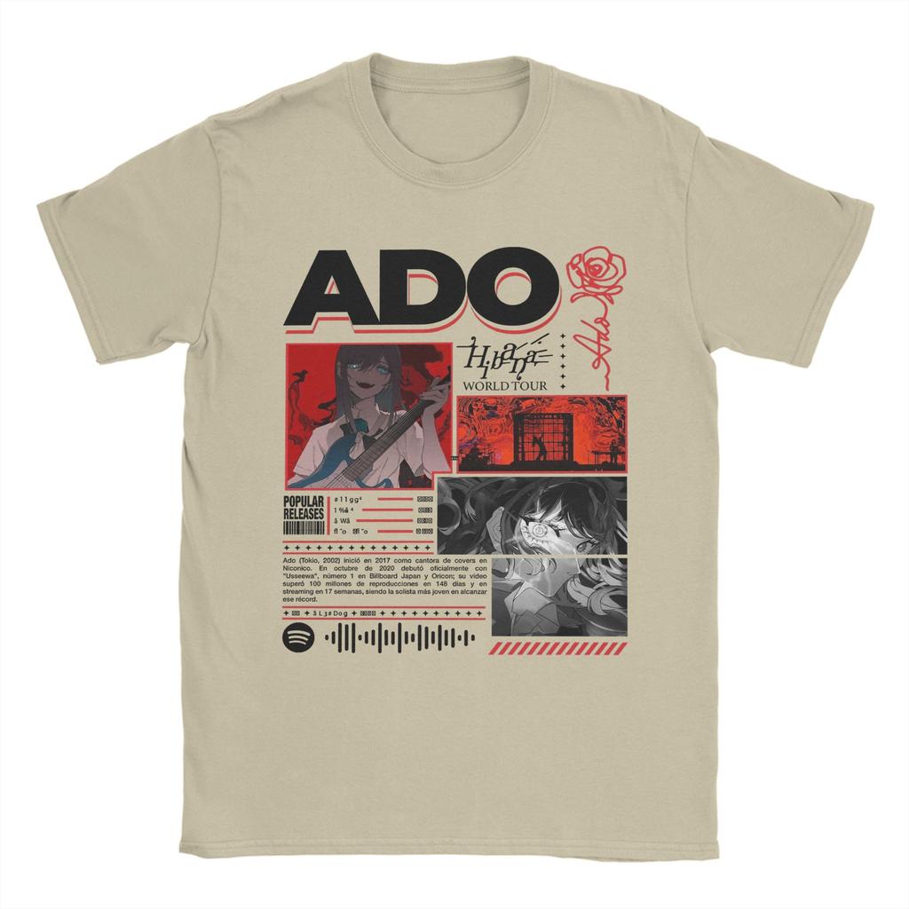 Mens ADO WORLD TOUR T Shirt 100 Cotton Clothing Fun Short Sleeve O Neck Tee Shirt Unique TShirts