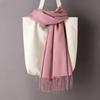 2024 Women Solid Color Cashmere Scarves Black Red Pink Tassel Lady Winter Autumn Long Scarf Thin Female Shawl Bandana Hijab