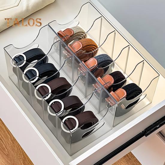 Акриловый ящик для хранения на поясе с несколькими отделениями, прозрачный дизайн, многоцелевой держатель для ремня, настольный органайзер