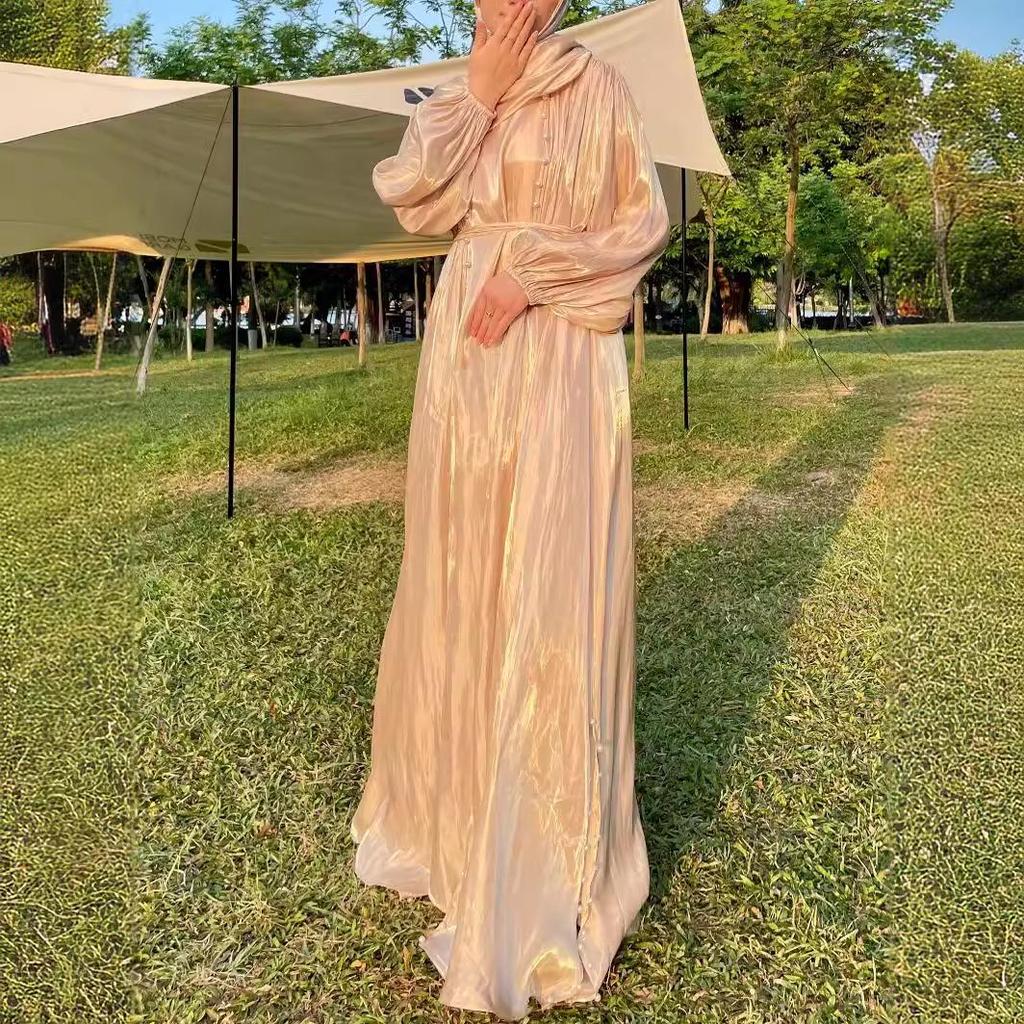 Женское мусульманское вечернее платье через границу с летящей пряжей