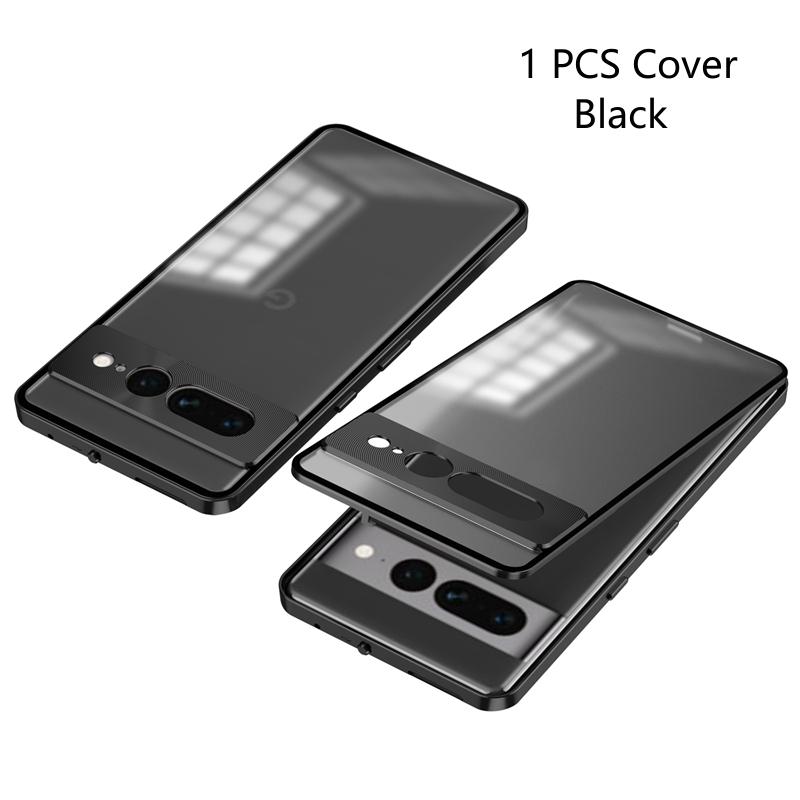 Противоударный чехол для телефона Google Pixel 8 Pro 7 Pro 7A, металлический каркас из алюминиевого сплава + матовая прозрачная акриловая задняя крышка для Pixel 7Pro 8Pro 7A