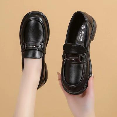 Супермягкие мокасины женские туфли с широким носком универсальные британские туфли маленькие кожаные туфли черные одинарные туфли женские