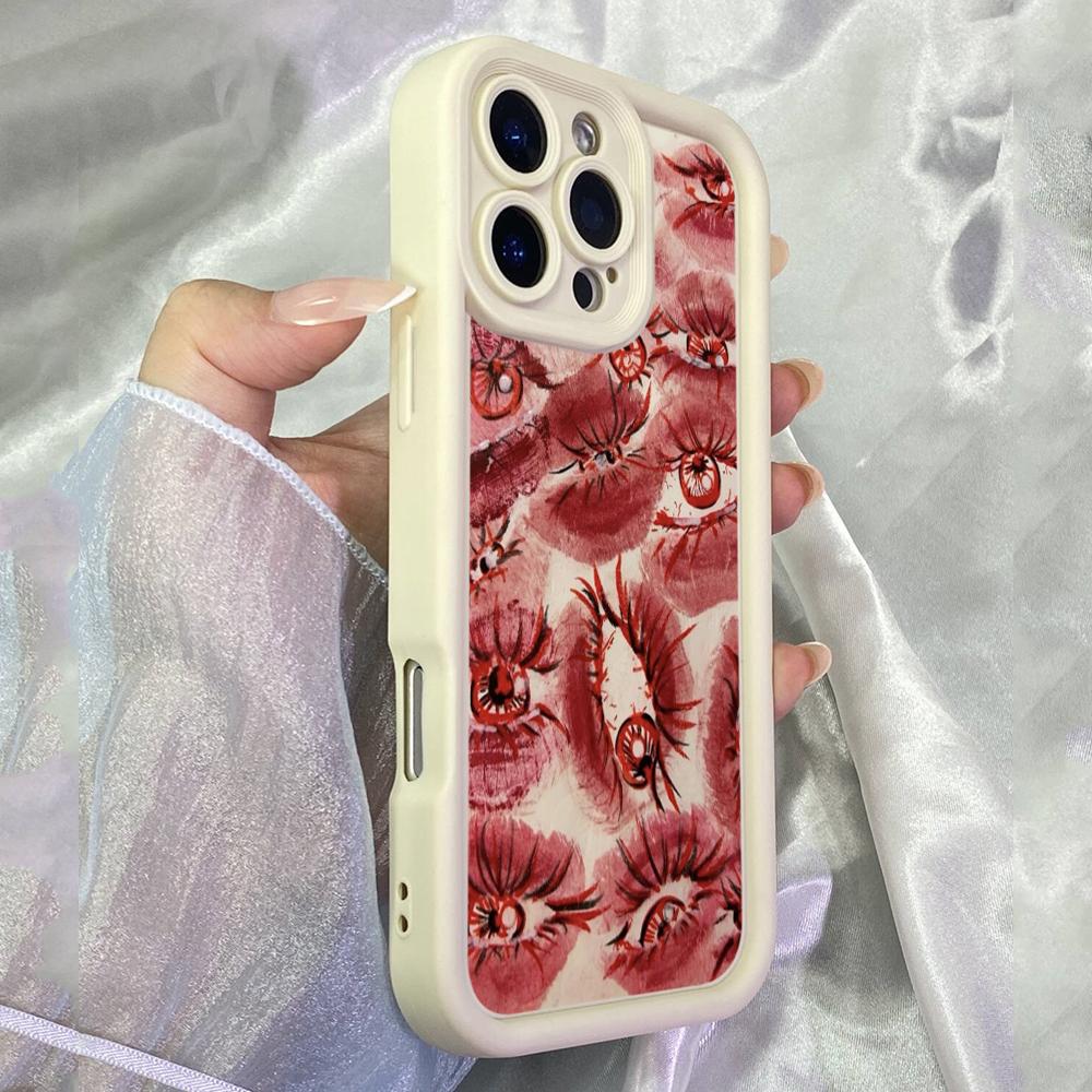 JT20 Художественная помада Глазные яблоки Искусство Realme 14 15 Huawei P40 Honor 70 90 Infinix Tecno itel Motorola Google Все модели Ангельские глазки Мягкий ТПУ Чехол для телефона