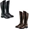 Mens Tall Boots Retro  High Knee Shoes Pu Leather Medieval Knight Boots Halloween Cosplay Shoes Costume Props