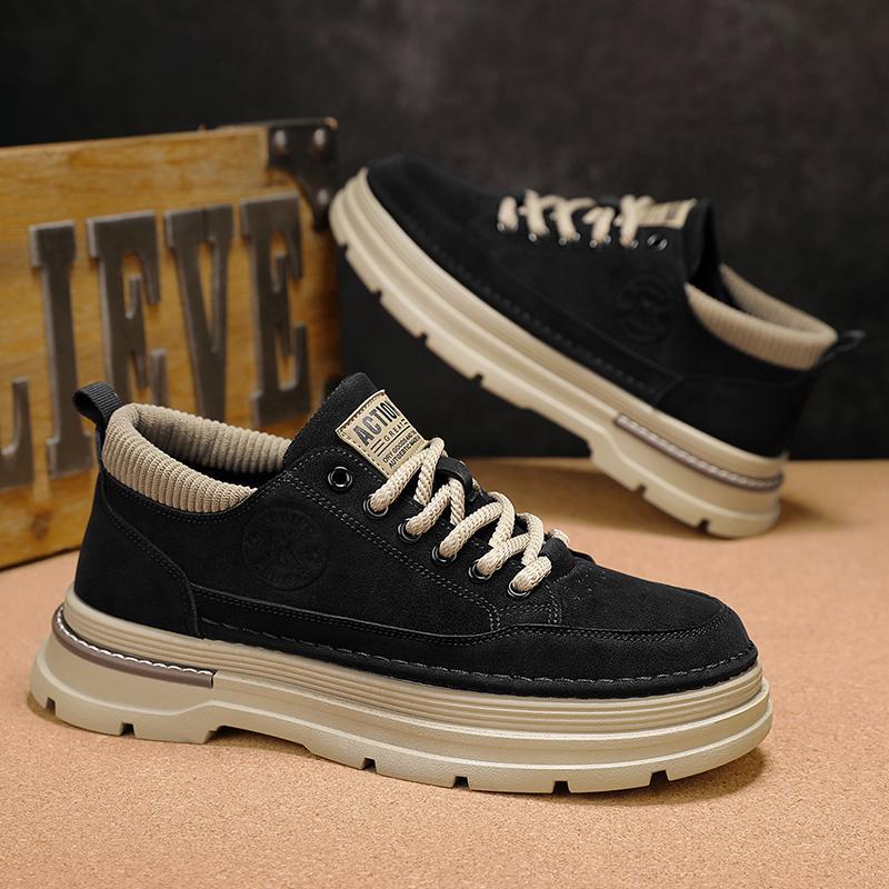 Autumn and Winter New Casual Martin Boots Thick-soled Wear-resistant Men's Shoes Men's Retro Low-top Tooling Shoes
