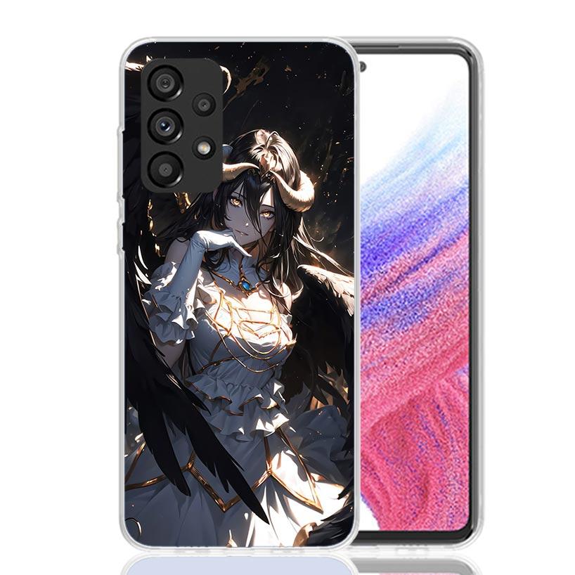 Чехол для телефона с персонажем Альбедо из аниме Overlord для Samsung Galaxy A17 A16 A14 A15 A13 A57 A56 A54 A55 A53 A37 A36 A34 A35 A33 A26 A24 A25 A23