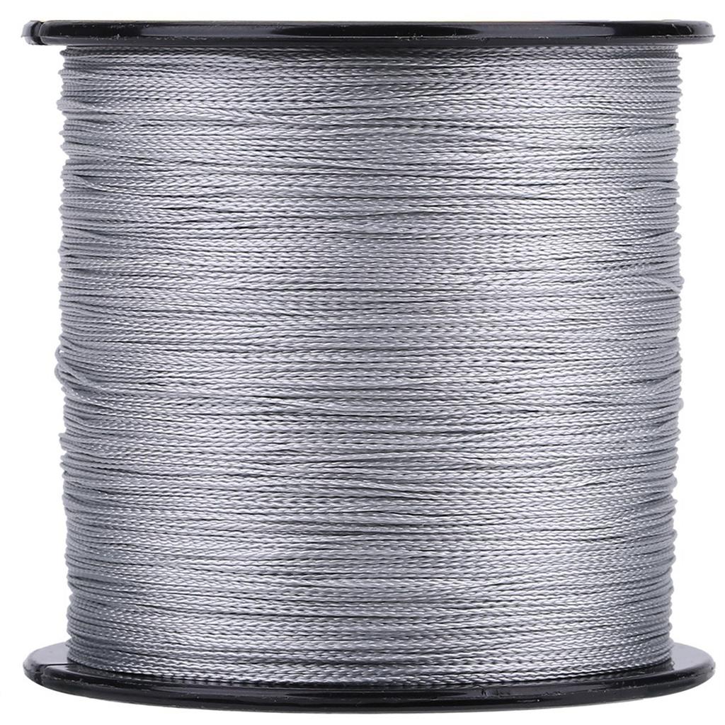 300m PE   4 Strands Super Strong Fishing Lines Multi filament Fish Rope Cord Grey (0.6)