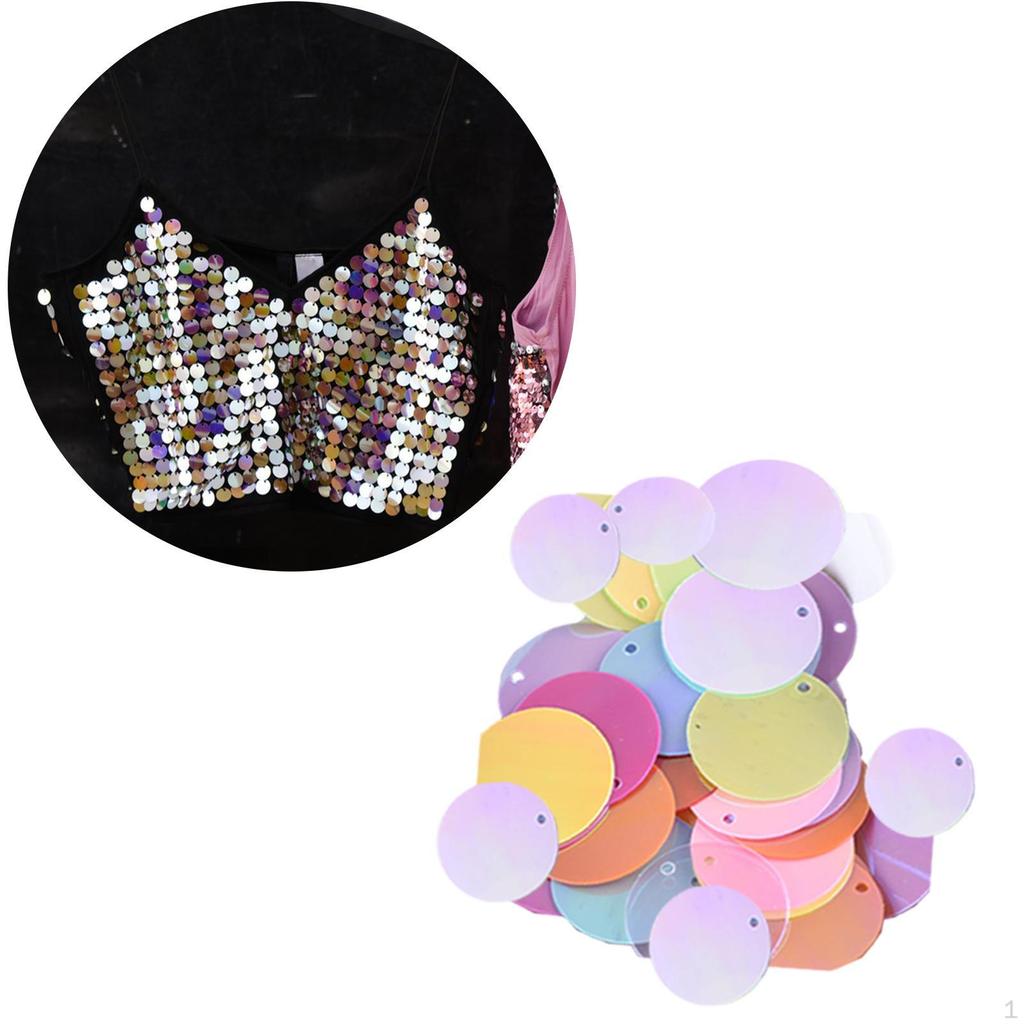 85 Pieces 20mm Flat Round Loose Sequins Hairpins Decorative Patches DIY Dress Accessories Set for
