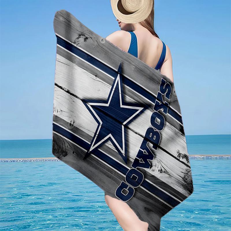 American Flag Cowboys Microfiber Beach Towel, Lightweight And Quick-Dry, for Summer Travel, Beach Essential, Swimming Pool