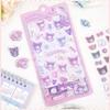 Genuine Kawaii Kuromi 3d Embossed Fun Stickers Cute Crystal Diy Phone Case Decoration Stickers Student Account Stickers Gifts