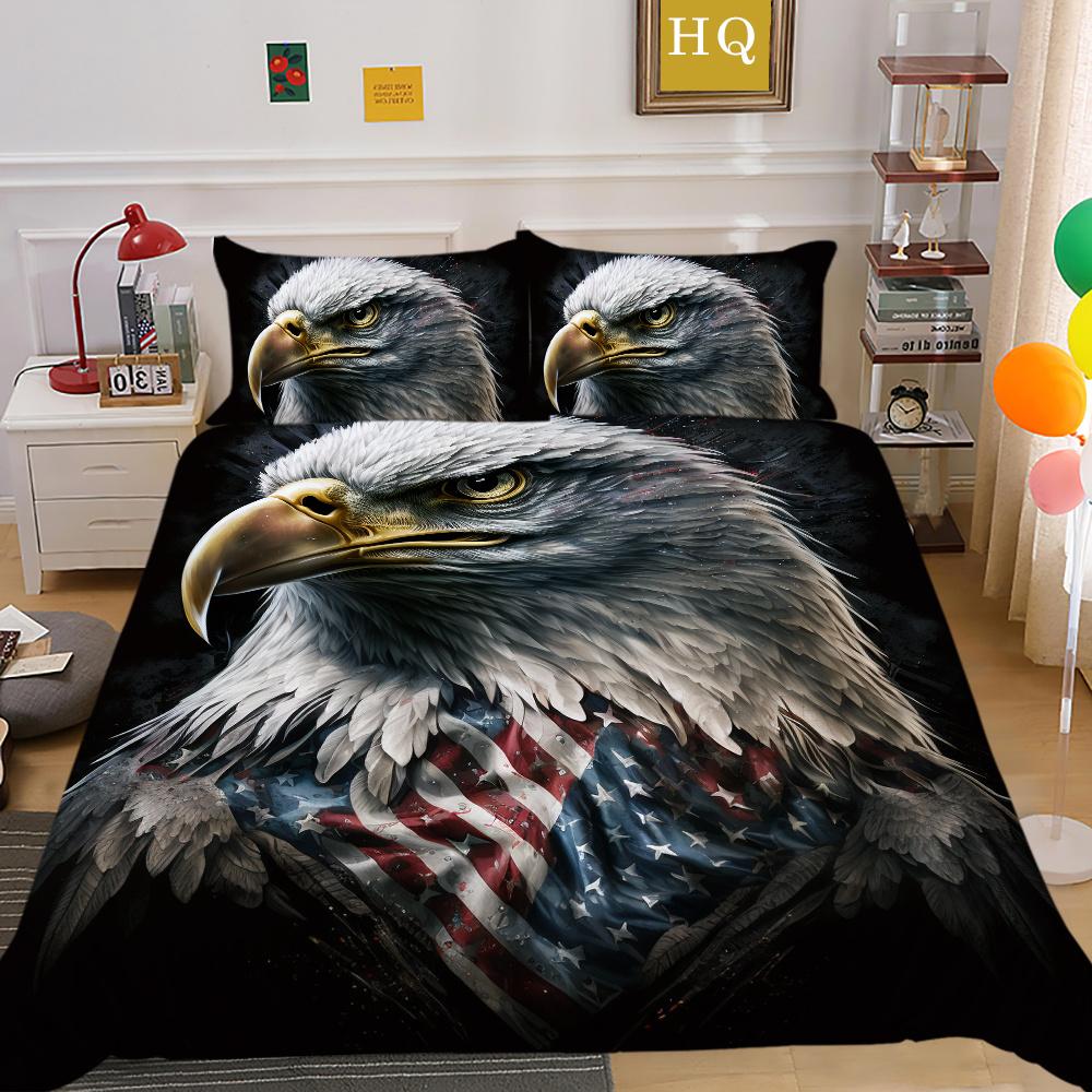 3D Printing Duvet Covers Eagle Bedding Cover King Size Home Bedding Superior Microfiber Bedroom Decor