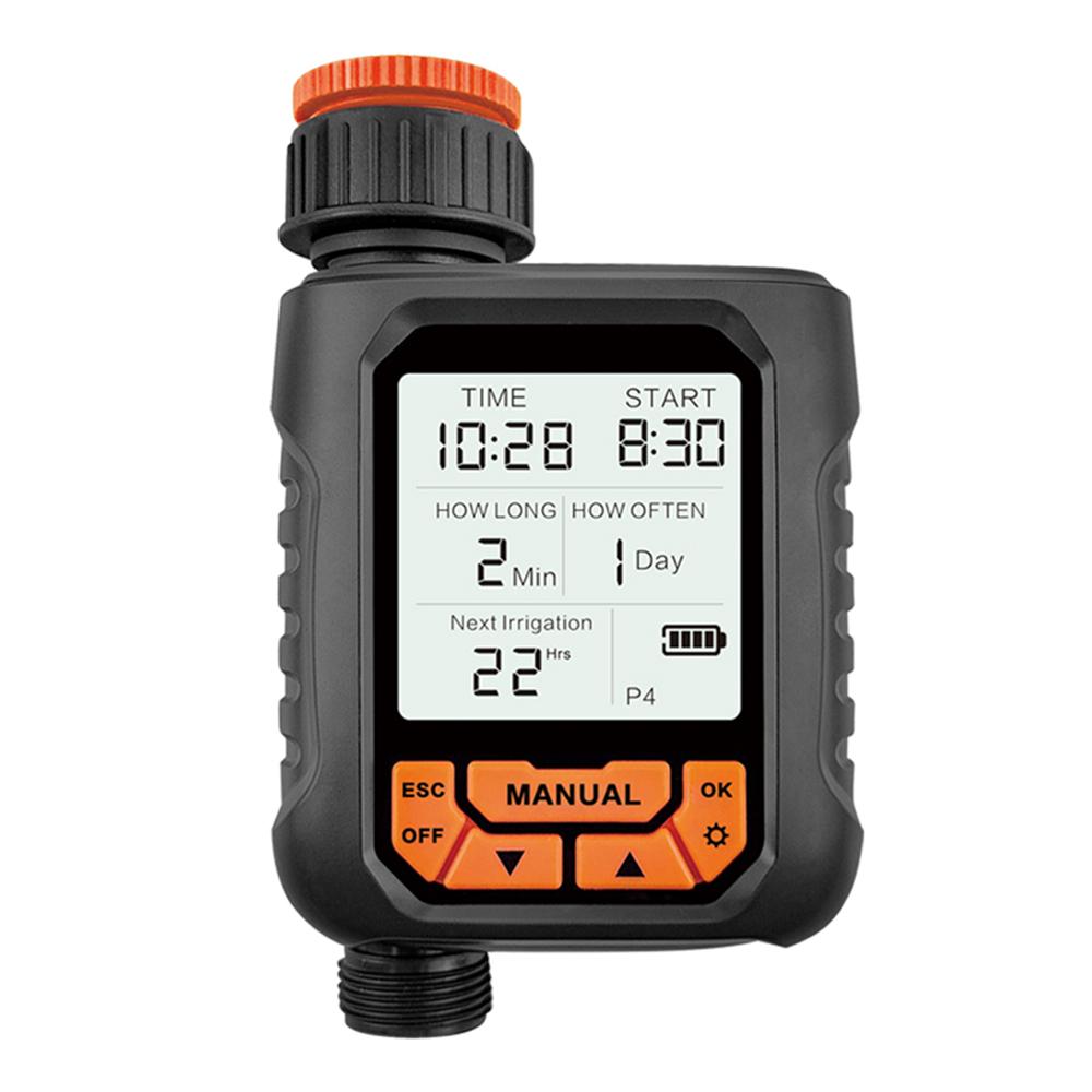 Таймер спринклера Таймер подачи воды на открытом воздухе для садового шланга с 1 выходом, большой программируемый ЖК-экран