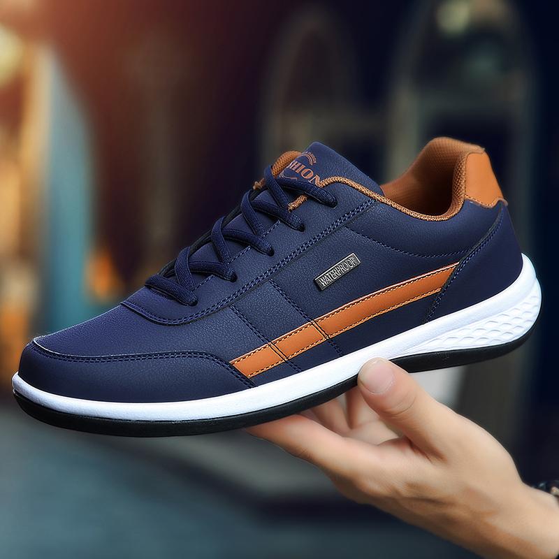 Men Shoes Pu Leather Sneakers Trend Casual Breathable Leisure Male Sneakers Non-Slip Footwear Vulcanized Shoes Tenis Masculino