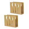 2PCS Hollow Pattern Paper Napkin Holder Gold Tissue Napkin Holder  For Hotel