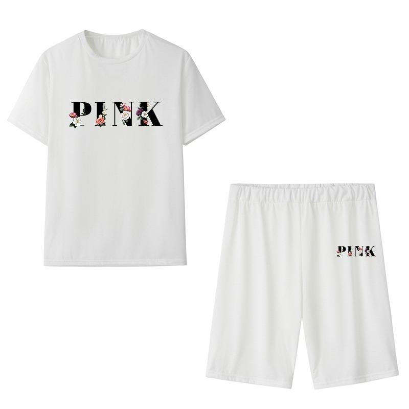 Женский спортивный костюм с принтом, трендовая футболка + шорты, комплект из 2 предметов, повседневный, простой, мягкий, роскошный костюм для бега, спортивная летняя одежда