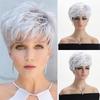 Synthetic Short Old Lady Wig Fancy Granny Costume Hair Christmas Halloween Women Wigs
