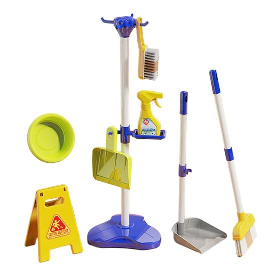 Набор для уборки для малышей Детская игрушка для уборки Включает щетку-пыльник швабру губку веник совок тряпку набор для ролевых игр в домашнюю работу для мальчиков девочек 2-5 лет