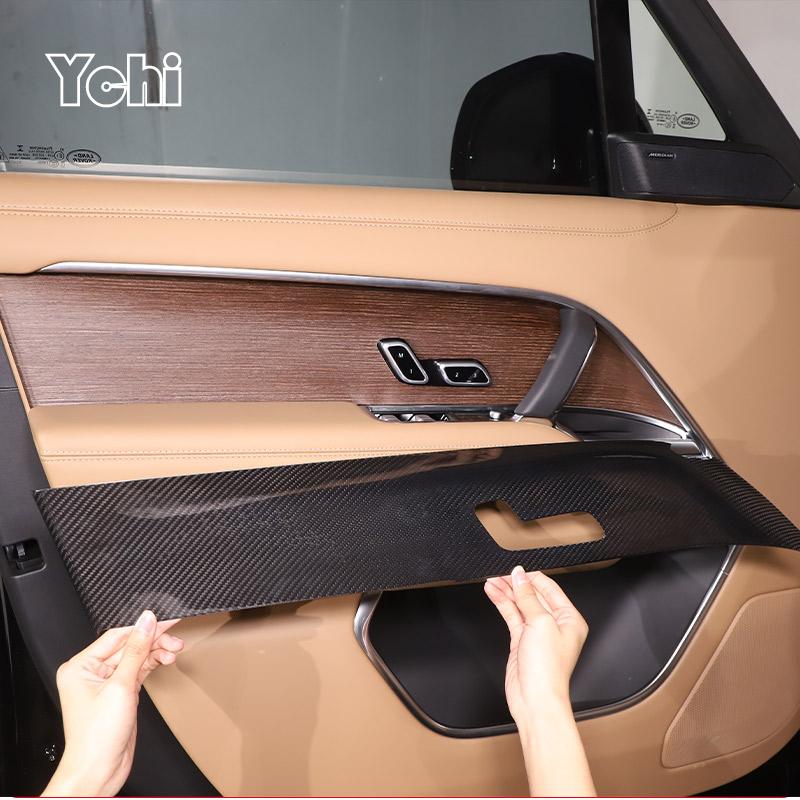 Настоящее углеродное волокно для Land Rover Range Rover Vogue L460 2026 Декоративная наклейка на внутреннюю панель двери автомобиля Автомобильные аксессуары