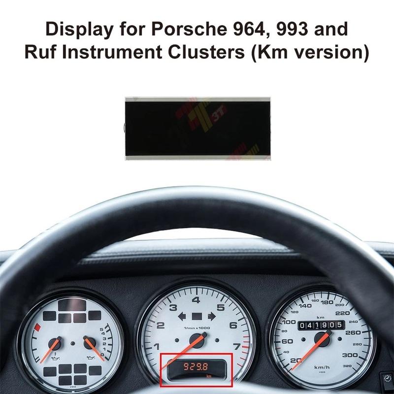 Дисплей для приборных панелей Porsche 964, 993 и Ruf (Версия км)