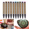 10 Colors Fine Metallic Marker Paint Pen,Metal Art Permanent Medium-Tip,Glass Paint Writing Marker