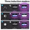 LED Solar Motion Sensor Lights Outdoor Solar Fence Lights with RGB Color Solar Powered Security Light Waterproof forOutside Yard