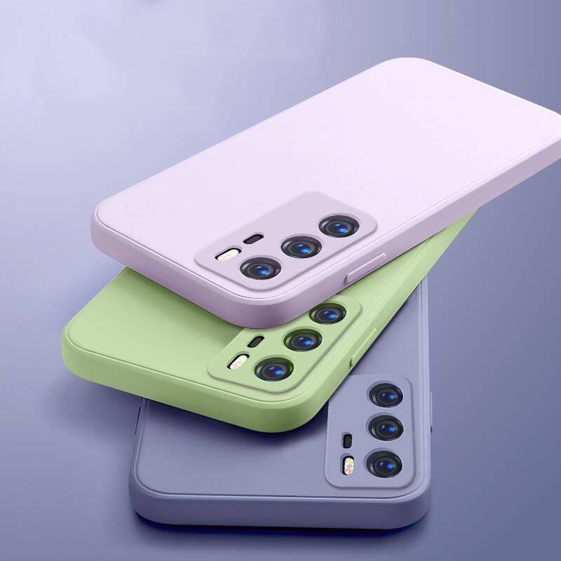 Мягкий чехол из жидкого силикона для Huawei P50 P40 P30 P20 Mate 40 20 30 Pro Honor 20 Nova 8 7, противоударный чехол