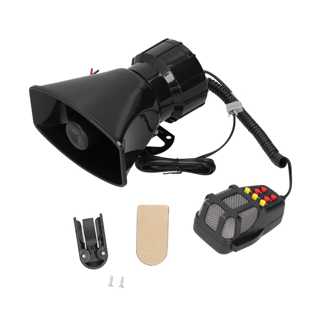 12V 100W 120dB Car Horn PA Mic 7‑Sound Emergency Warning Alarm Siren for Car Truck RV