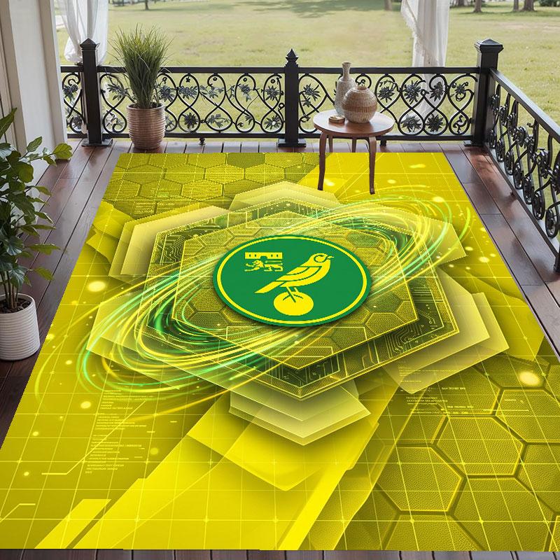 Soft Floor Carpet Norwich City Football Pattern Area Rug Decorative Mat For Home Room Decoration