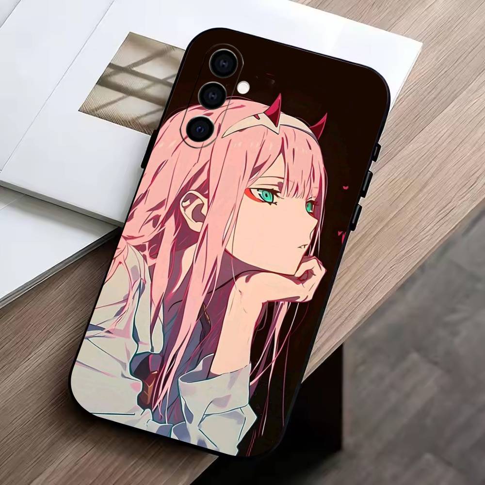 002-DARLING in the FRANXX Чехол для телефона Черный Силиконовый Мягкий Для Samsung Galaxy A73,A72,A71,A70,A53,A52,A51