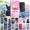 Пеналы-книжки из кожи с принтом для Samsung Galaxy A53 A13 A33 A73 A52 A12 A22 A32 A42 A72 A52S 5G, обложка-кошелек