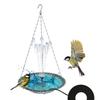 Yousheng Bird Bath с фонтаном, подвесная кормушка для птиц, миска для птиц, уличная ванна для птиц с фонтаном, работающим от USB, для сада, заднего двора, патио, крыльца