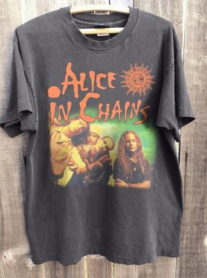 Новая винтажная футболка Alice In Chains 90-х, угольно-серая, хлопковая, унисекс