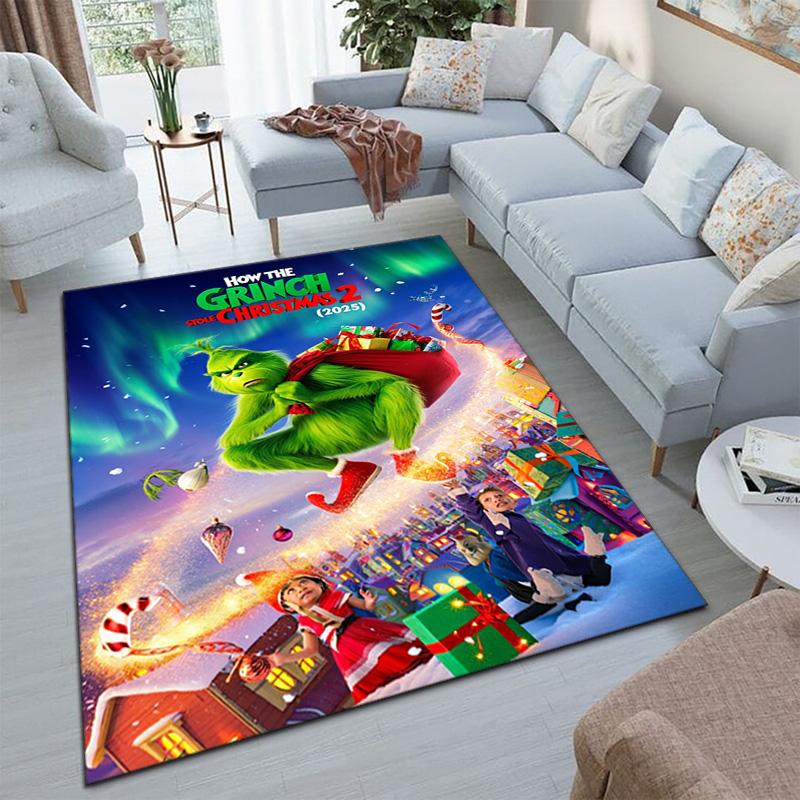 Christmas Gift Comedy Movie How the Grinch Stole Christmas carpet home living room decoration table and chairs anti slip door mat carpet A15