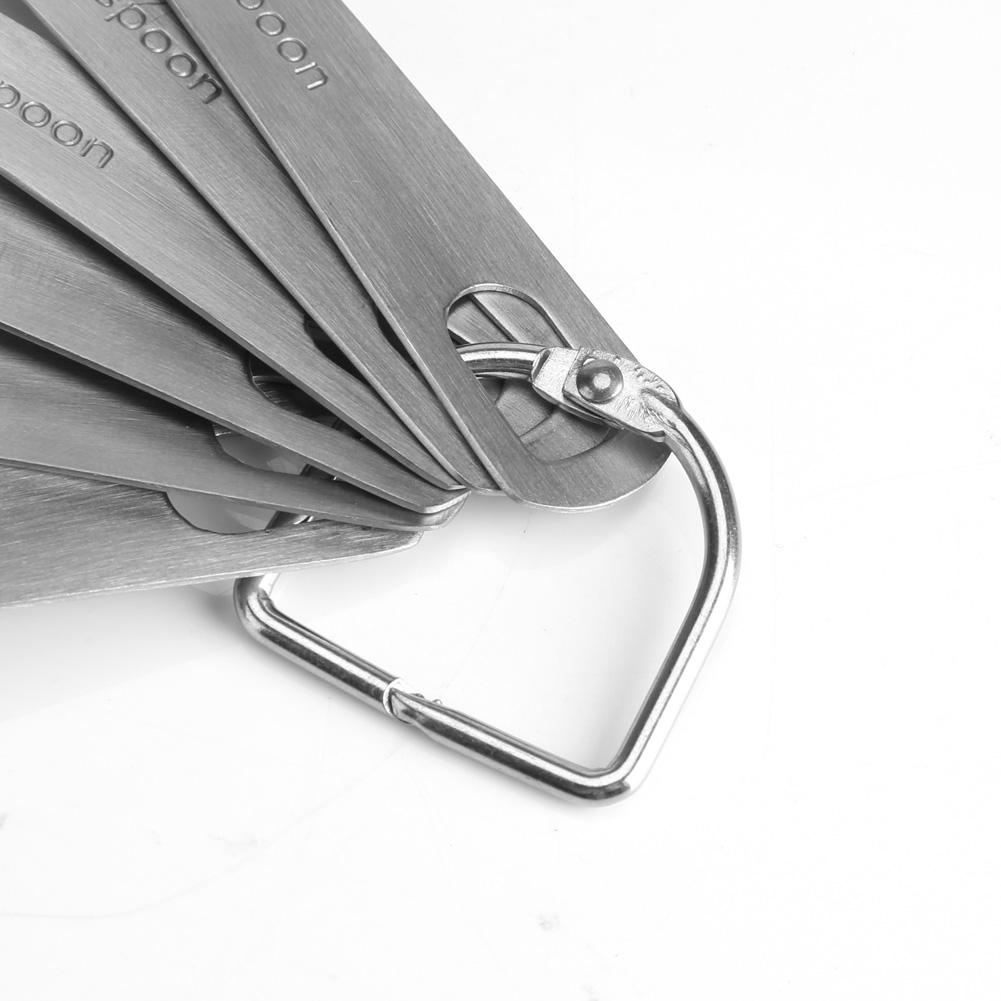 Набор мерных ложек из нержавеющей стали, 6 штук, для сухих и жидких ингредиентов