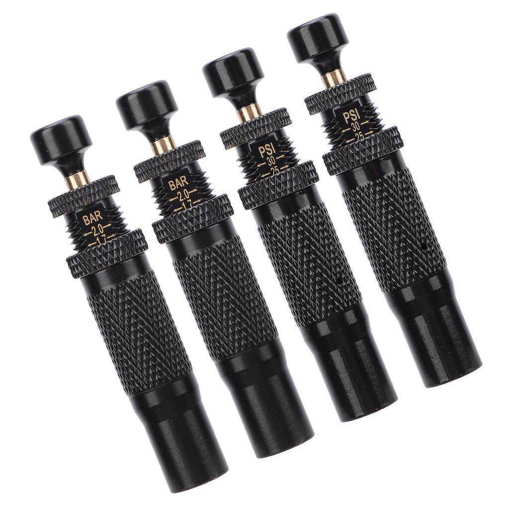 Комплект из 4 клапанов для спуска воздуха в шинах, регулируемый автоматический стопор, диапазон от 10 до 30 фунтов на кв. дюйм, навинчивающийся инструмент для спуска воздуха в шинах