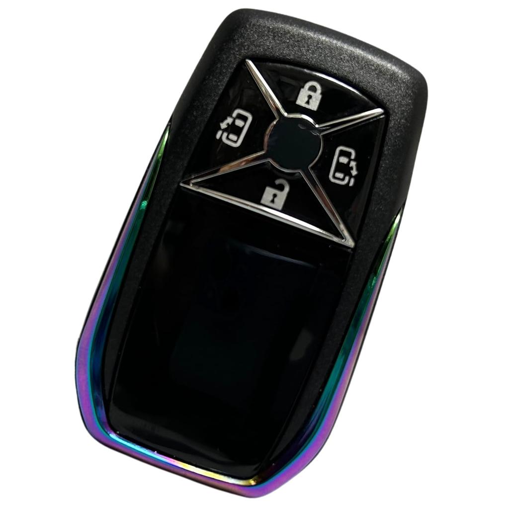 Universal Smart Key Case Key Cover Vellfire 20 Estima 50 Series Alphard Noah Voxy Toyota 4 Button Rainbow RiNan.