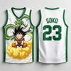 Dragon Ball Goku Супер Сайян #23 Баскетбольная майка-майка Аниме-принт Дышащая Спортивная одежда Унисекс Уличная одежда для фанатов Дети