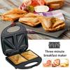 Waffle Maker with Nonstick Plate Fast Heating US Plug 110V 2-Slice Waffle Iron Breakfast Sandwich Bread Maker Meat Grill Machine Kitchen Supplies