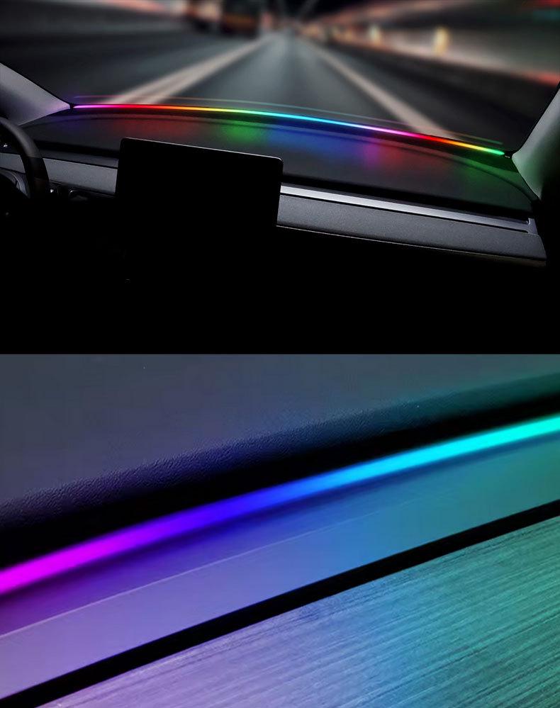 Цветной акриловый ветрозащитный экран звукоизолирующий свет: Управление через приложение, без проводов, для украшения автомобиля.