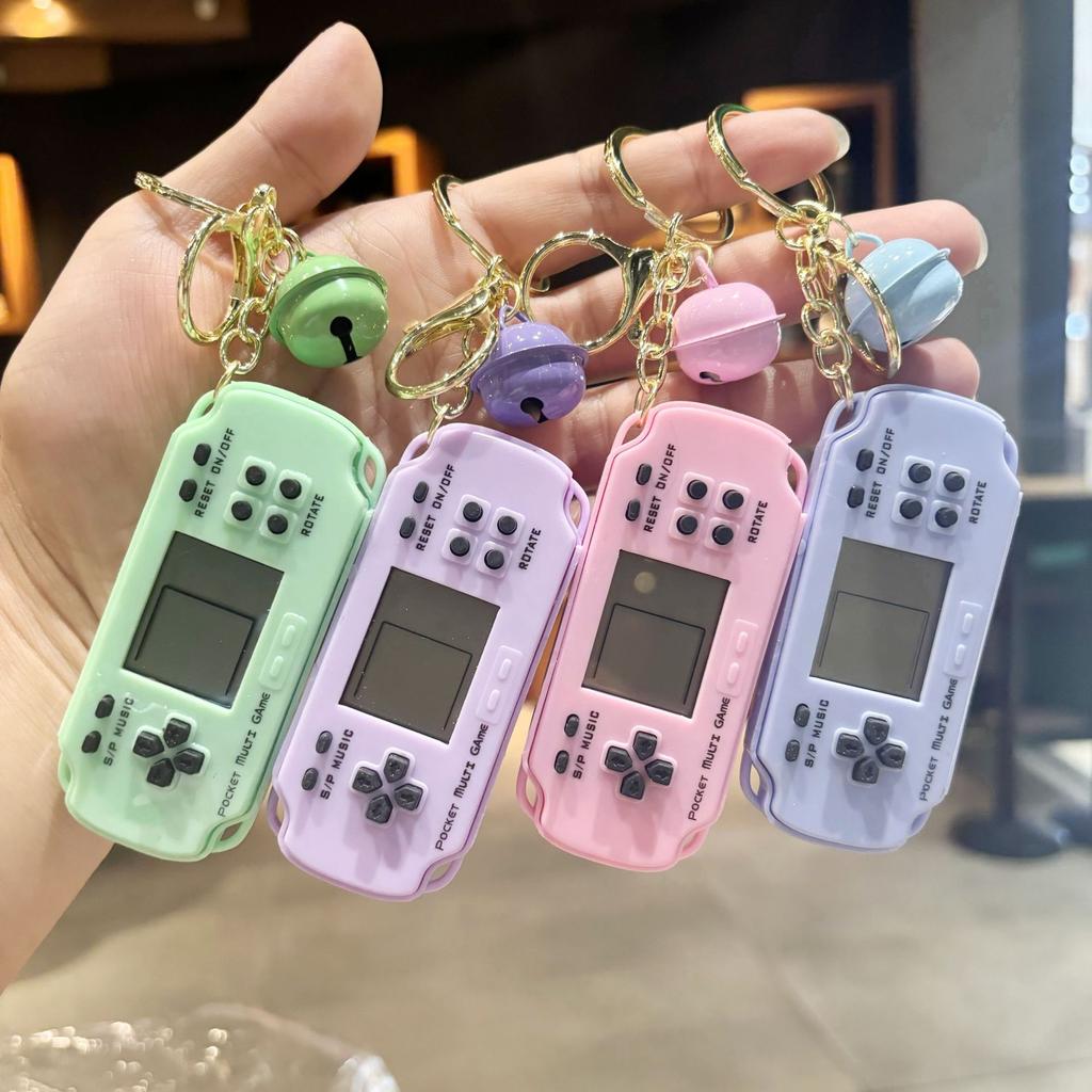 Mini handheld game console keychain pendant childhood memories toys local push small gifts wholesale