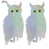 2Pcs Owl Protective Reflective Repel Hanging Effective Bird Repellent for Garden