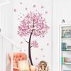 Pink Butterfly Flowers Tree Removable Wall Sticker Livingroom Bedroom Home Decal ARI