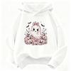 Autumn Hoodies for Boys Girls Casual Sweatshirt Kids Clothes Tops Long Sleeve Hoodie Pink Pumpkin Ghost Printed Hooded Pullover
